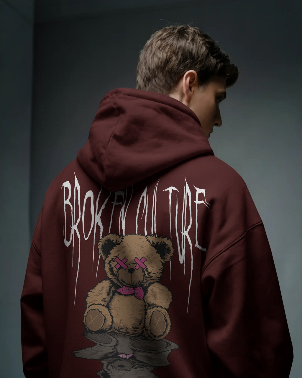 Broken Culture Teddy Bear Oversized Hoodie