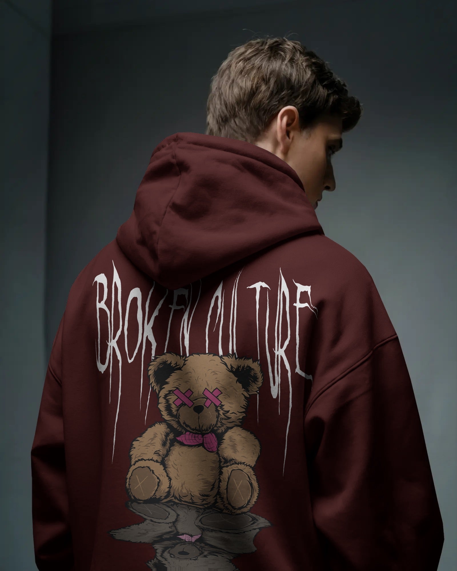 Broken Culture Teddy Bear Oversized Hoodie