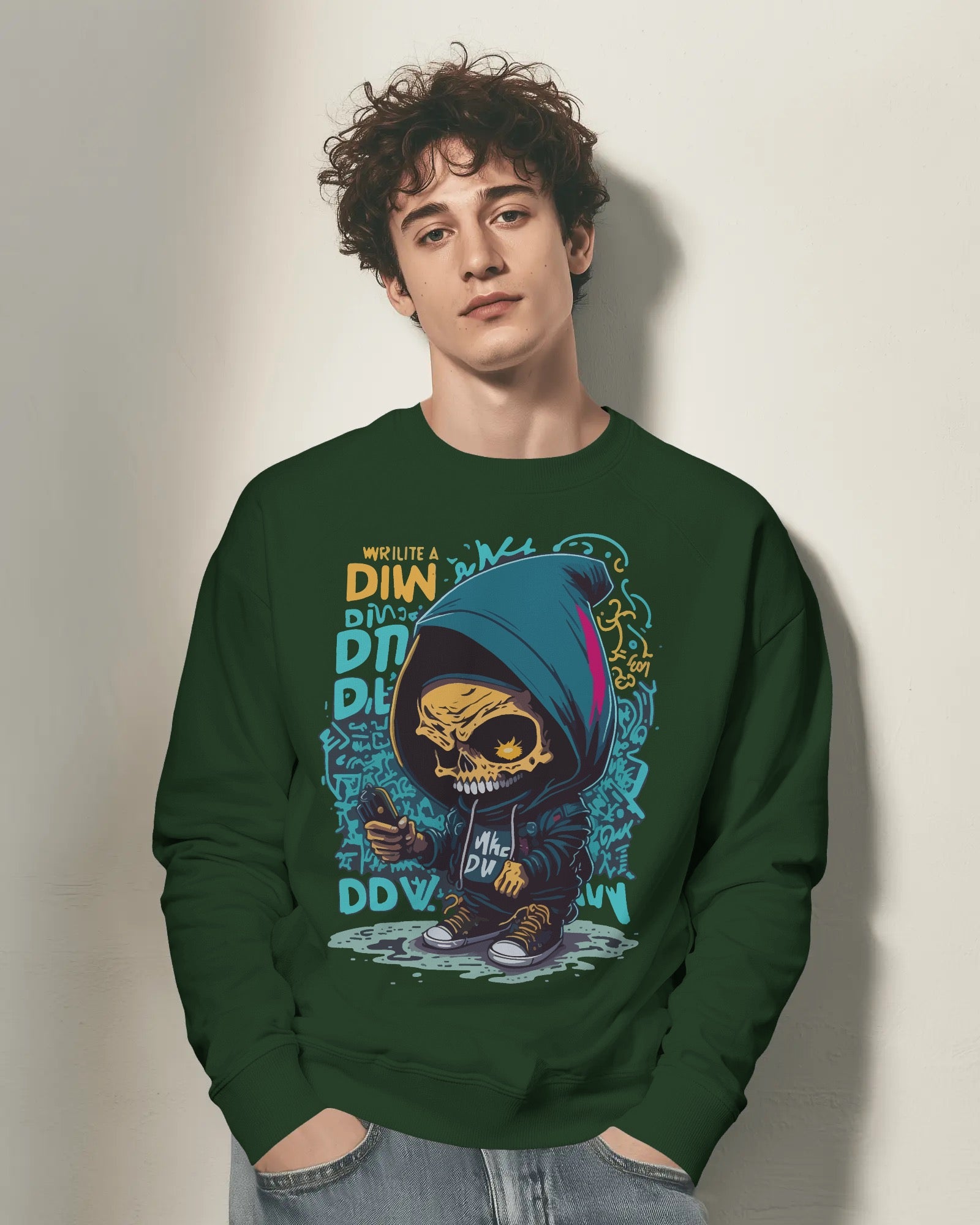 Rebel Skull Oversized Sweatshirt