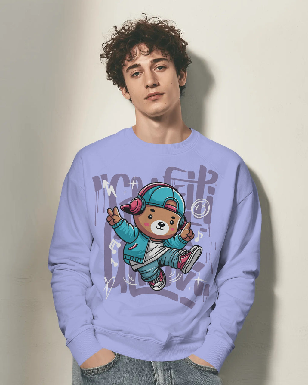 Hip Hop Teddy Bear Oversized Sweatshirt